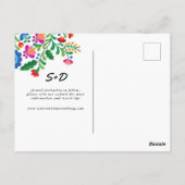 Mexicaanse Borduurwerk Save the Date Briefkaart (Achterkant)