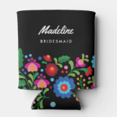 Mexicaanse borduurwerkbestemming bruiloft Bridesma Blikjeskoeler (Achterkant)