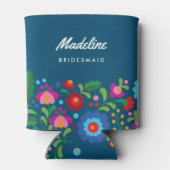 Mexicaanse borduurwerkbestemming bruiloft Bridesma Blikjeskoeler (Achterkant)