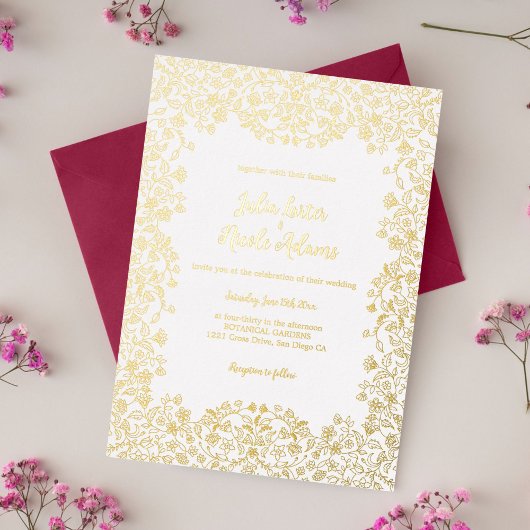 Mexicaanse Botanische struiken Foliage bruiloft Folie Uitnodiging