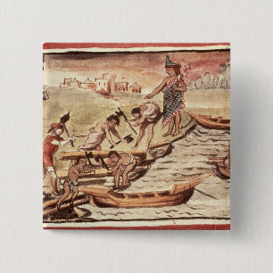 Mexicaanse botenbouwer vierkante button 5,1 cm