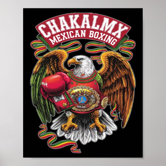 Mexicaanse Boxing Eagle - Boxeo Mexicano Poster (Voorkant)