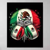 Mexicaanse Boxing Pride Handschoenen Sport Design Poster (Voorkant)