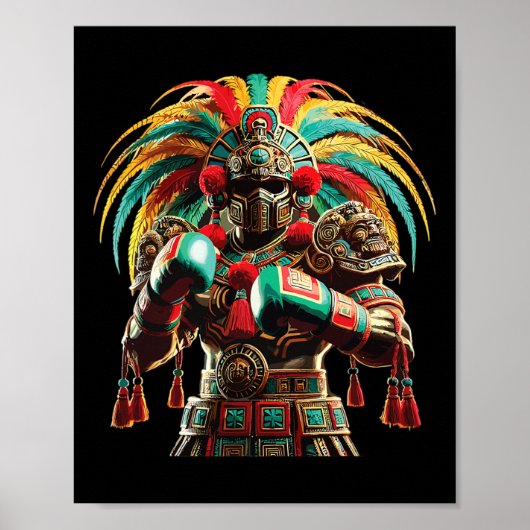 Mexicaanse Boxing Pride Inka Sports Design Poster (Voorkant)