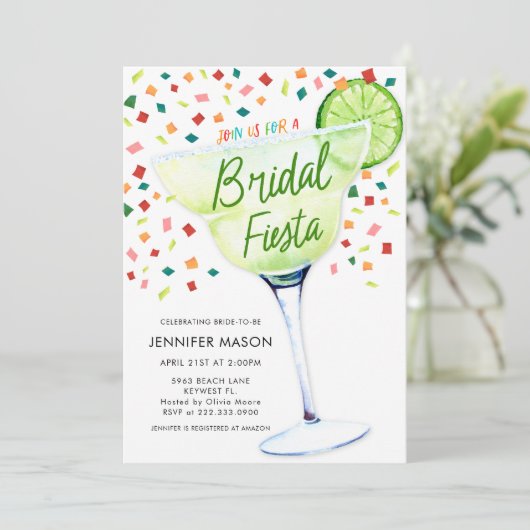 Mexicaanse Bridal Fiesta Shower Kaart (Staand voorkant)