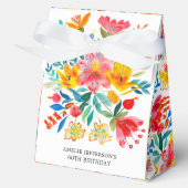 Mexicaanse Bright Floral Fiesta Verjaardag Bedankdoosjes (Voorkant)
