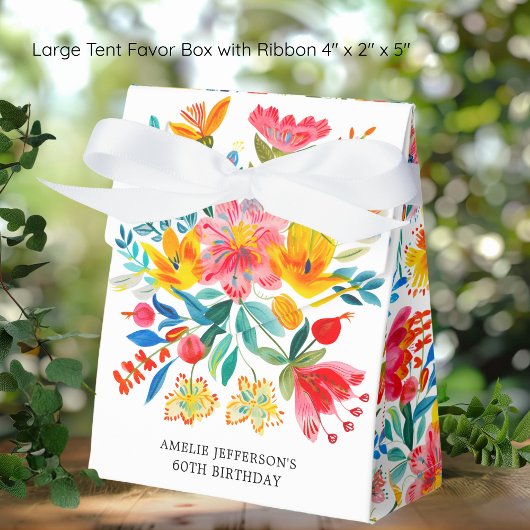 Mexicaanse Bright Floral Fiesta Verjaardag Bedankdoosjes