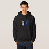 Mexicaanse Britse Maagd Islanders Flag Butterfly Hoodie (Voorkant volledig)