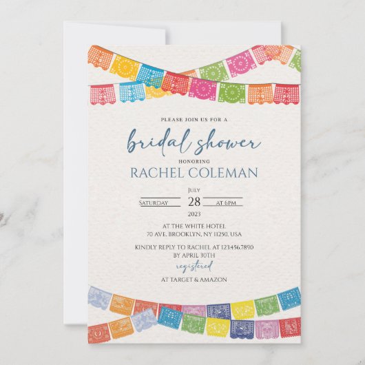 Mexicaanse bruids douche uitnodiging (Voorkant)