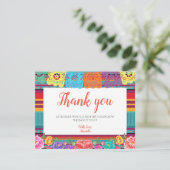 Mexicaanse bruidsfeest dankkaart bedankkaart (Staand voorkant)