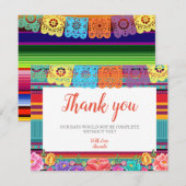 Mexicaanse bruidsfeest dankkaart bedankkaart (Voorkant / Achterkant)