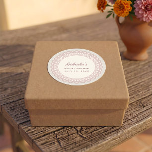 Mexicaanse Bruidsfeest Dusty Rose Viva la Novia Ronde Sticker