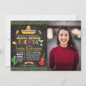 Mexicaanse bruidsfeest foto uitnodiging Fiesta (Voorkant)