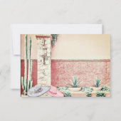 Mexicaanse Bruiloft Cactus Tuin Behuizing Kaart (Achterkant)