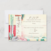 Mexicaanse Bruiloft Cactus Tuin Hacienda RSVP-kaar Kaart (Voorkant)