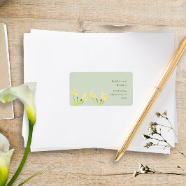 Mexicaanse bruiloft Calla Lily Green retouradres Etiket