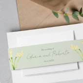 Mexicaanse bruiloft Calla Lily & Groene Romantisch Uitnodigingen Wikkel