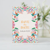 Mexicaanse Bruiloft Custom Save the Date (Staand voorkant)