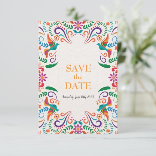 Mexicaanse Bruiloft Custom Save the Date (Staand voorkant)