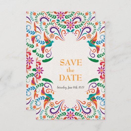 Mexicaanse Bruiloft Custom Save the Date (Voorkant / Achterkant)