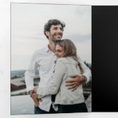 Mexicaanse Bruiloft Folk Florals Harten Drieluik Wenskaart (Binnenzijde eerst)