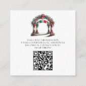 Mexicaanse bruiloft foto QR-code Informatiekaartje (Voorkant)