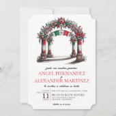 Mexicaanse bruiloft met details en QR-code Kaart (Voorkant)