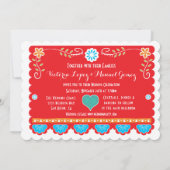 Mexicaanse bruiloft Papel Picado uitnodiging (Achterkant)