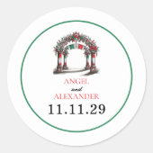 Mexicaanse bruiloft ronde sticker (Voorkant)
