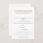 Mexicaanse bruiloft RSVP kaartje (Voorkant / Achterkant)