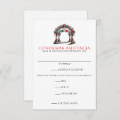 Mexicaanse bruiloft RSVP kaartje (Voorkant / Achterkant)