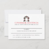 Mexicaanse bruiloft RSVP kaartje (Voorkant)