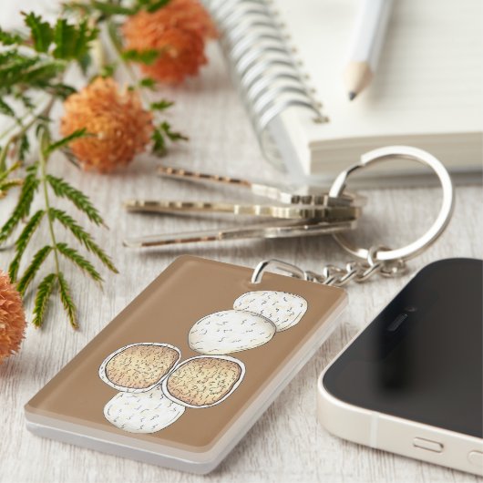 Mexicaanse bruiloft Russische thea Cakes Snowball  Sleutelhanger (Voorkant Rechts)