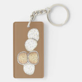 Mexicaanse bruiloft Russische thea Cakes Snowball  Sleutelhanger (achterkant)