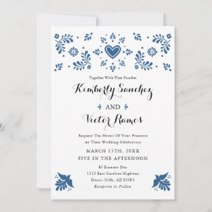 Mexicaanse bruiloft uitnodiging Talavera geïnspire