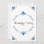 Mexicaanse bruiloft uitnodiging Talavera geïnspire (Achterkant)