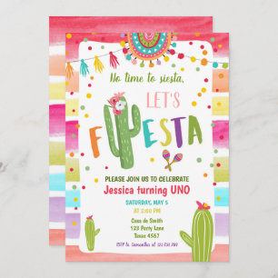 Mexicaanse Cactus 1e Fiesta Birthday Kaart