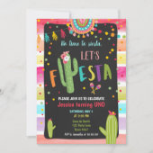Mexicaanse Cactus 1e Fiesta Birthday Kaart (Voorkant)