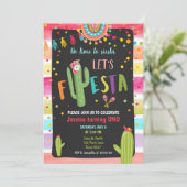 Mexicaanse Cactus 1e Fiesta Birthday Kaart (Staand voorkant)
