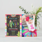 Mexicaanse Cactus 1e verjaardag Kaart (Staand voorkant)