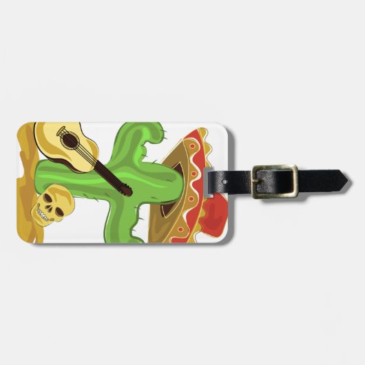 Mexicaanse Cactus Bagagelabel (Voorkant horizontaal)