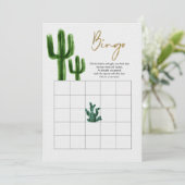 Mexicaanse Cactus Bingo Spel Kaart (Staand voorkant)