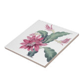 Mexicaanse cactus bloem roze tegeltje (Zijkant)