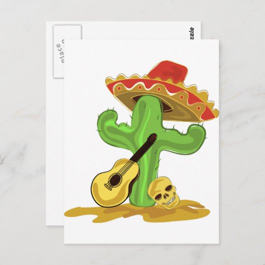 Mexicaanse Cactus Briefkaart (Voorkant / Achterkant)