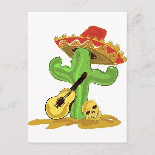 Mexicaanse Cactus Briefkaart (Voorkant)
