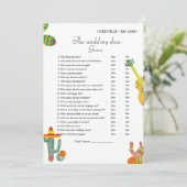 Mexicaanse Cactus Bruiloft schoen spel partij spel Aankondiging (Staand voorkant)