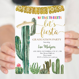 Mexicaanse Cactus Fiesta Graduation Party Kaart