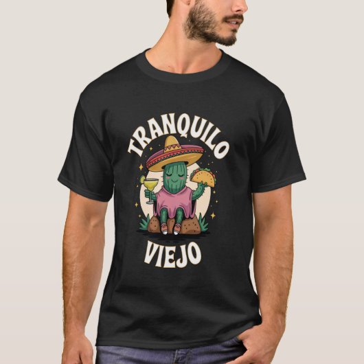 Mexicaanse Cactus Fiesta Grappig Feest Mexico Tran T-shirt (Voorkant)
