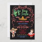 Mexicaanse Cactus Fiesta Verjaardag gecombineerd Kaart (Voorkant)