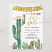 Mexicaanse Cactus Let's Fiesta Baby shower Kaart (Voorkant)